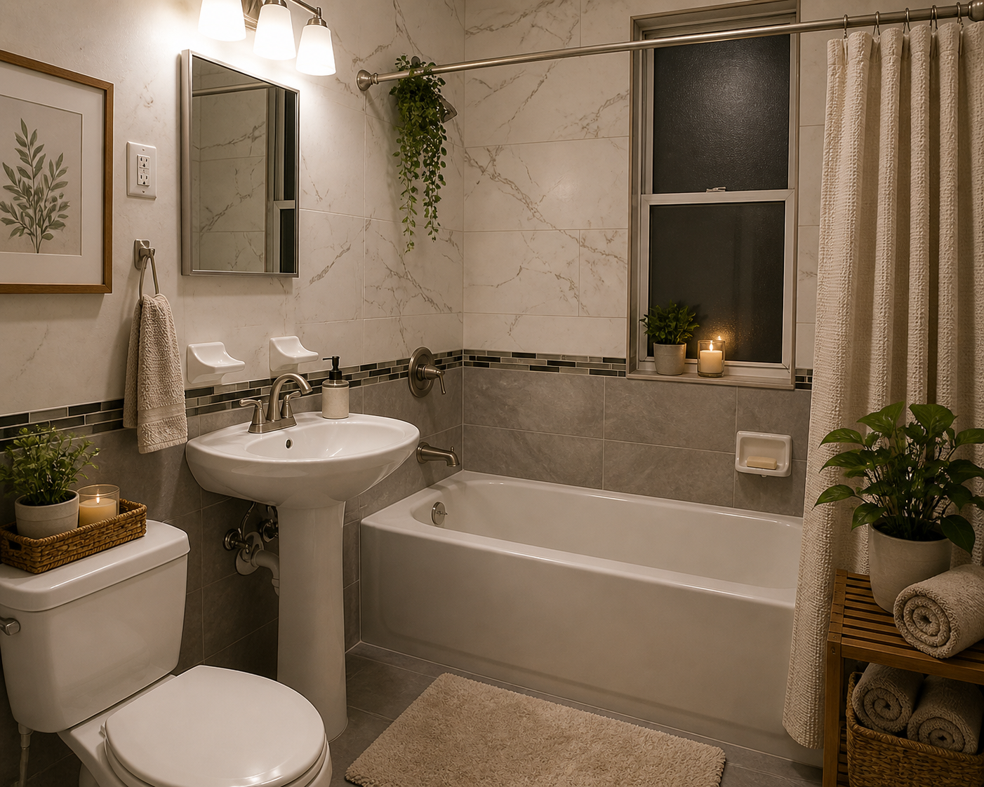 Bathroom at Adams Apartments